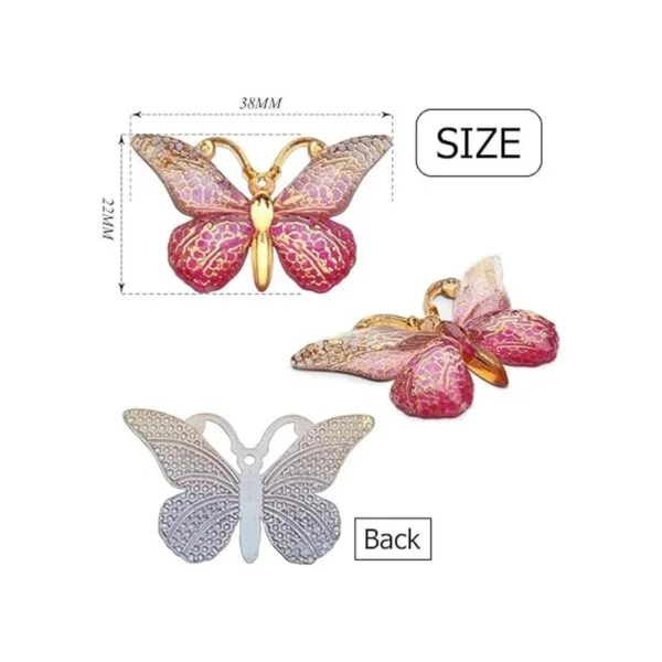 20pcs colorido 3D mariposa encantos plástico mariposa_3