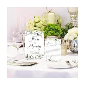 50 tarjetas de memoria de eucalipto verde para compartir_5