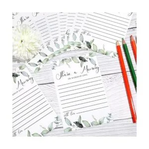 50 tarjetas de memoria de eucalipto verde para compartir_6