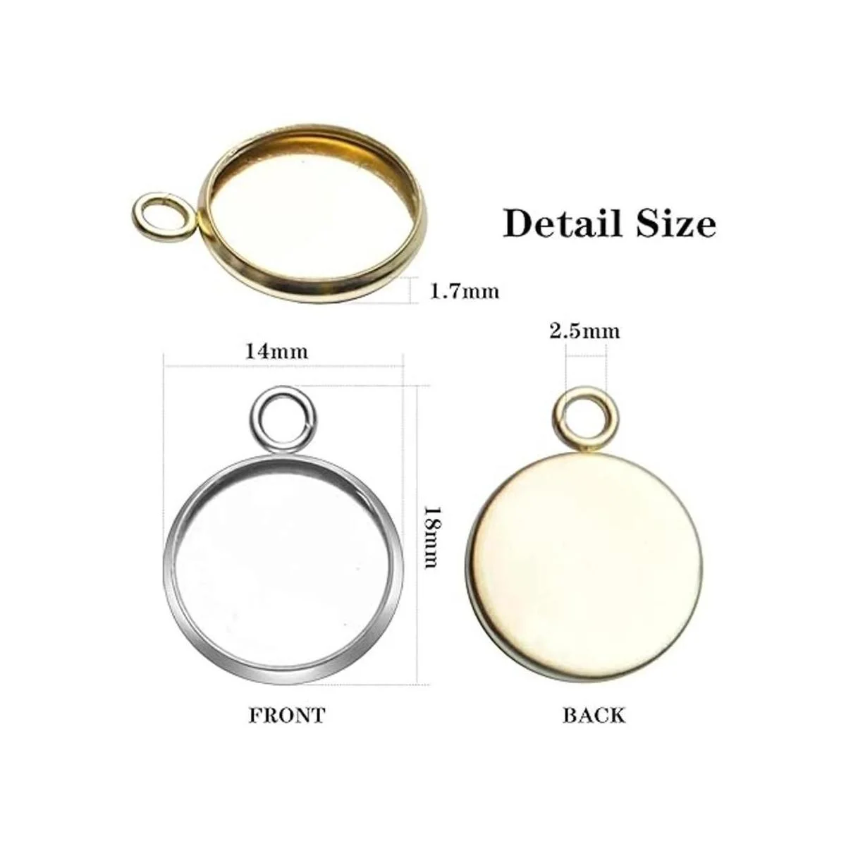 Bandejas colgantes 50 piezas de acero inoxidable bisel_2