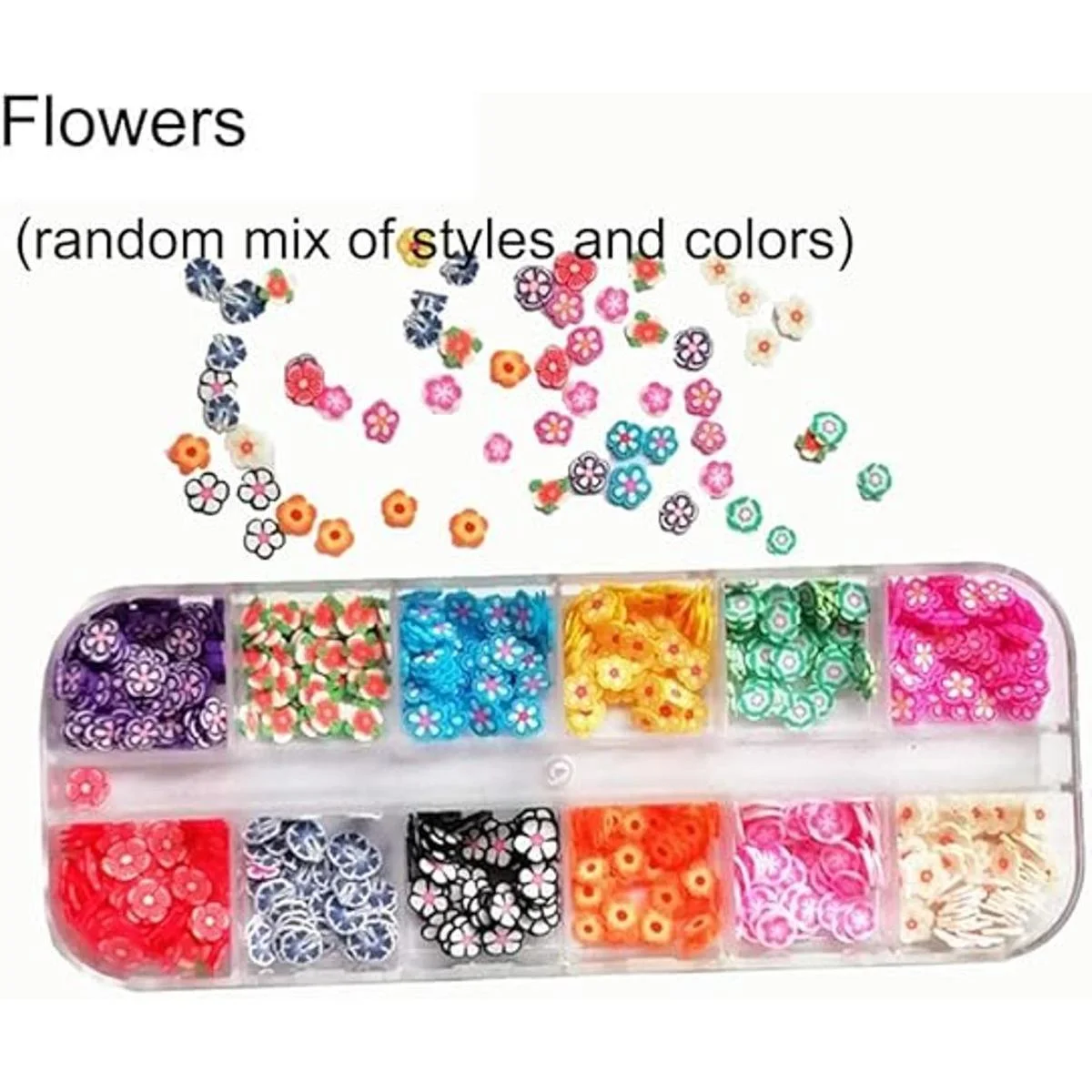 AKOAK 2 cajas de flores de arcilla de cristal rebanadas_7