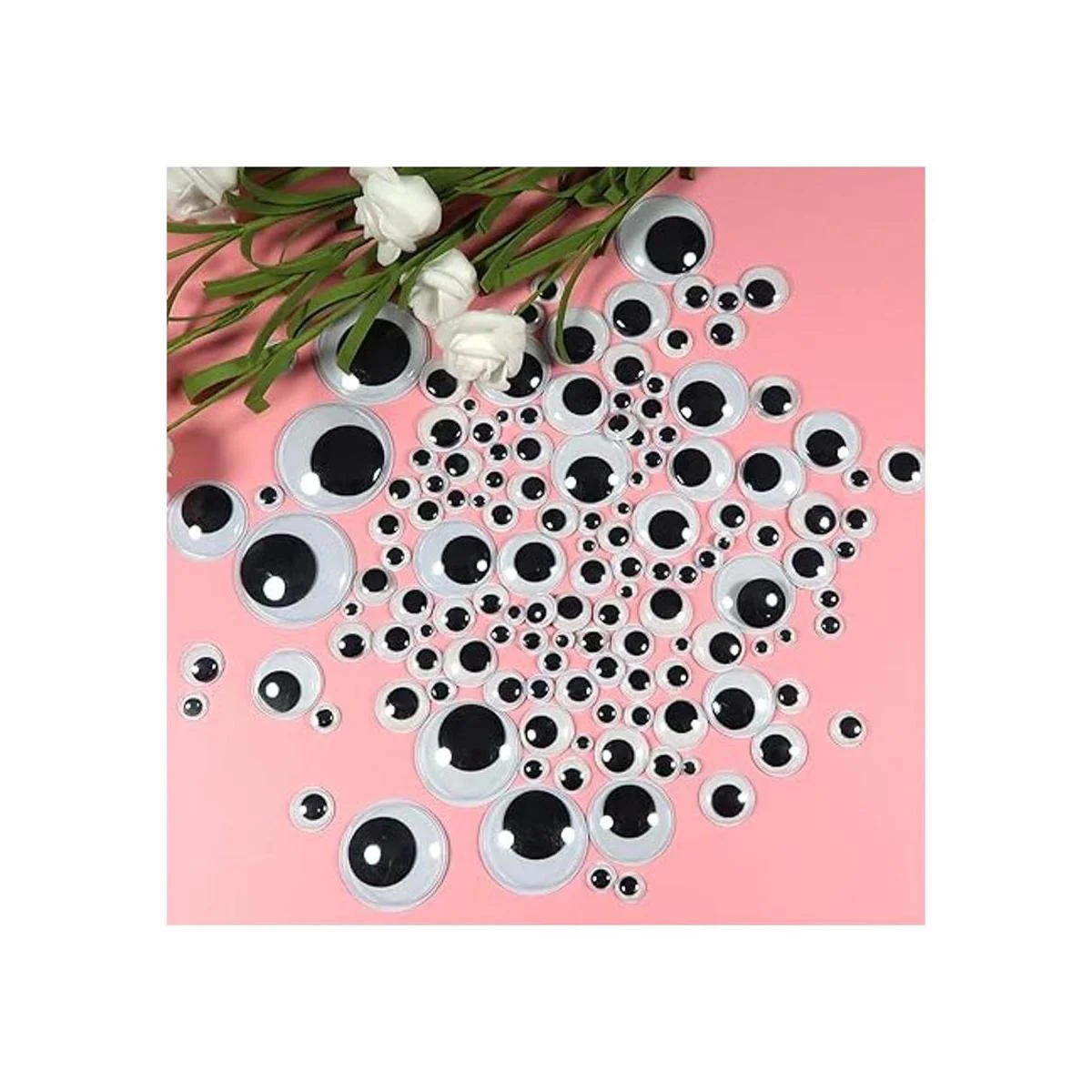 TOAOB 1500 piezas de ojos de plástico negro_3