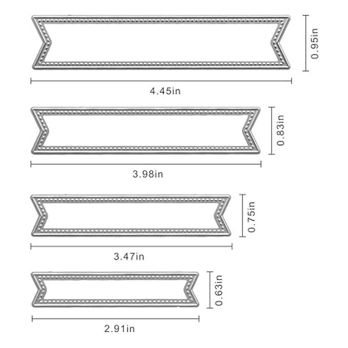 Troqueles de corte de metal de cuatro pancartas finas_2