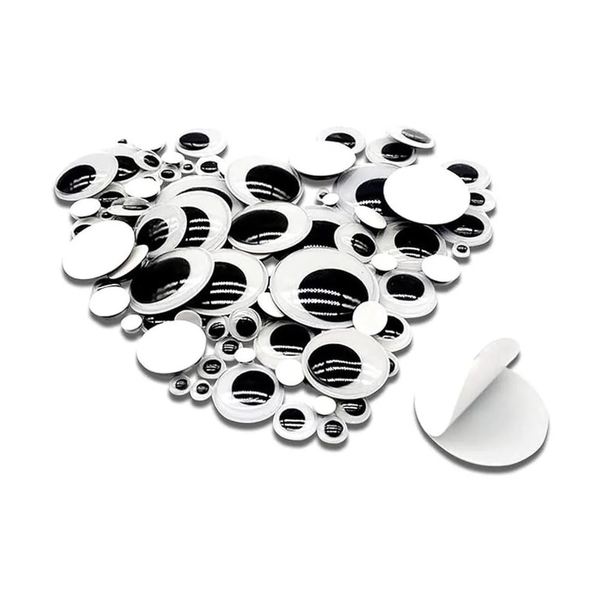 TOAOB 1500 piezas de ojos de plástico negro_1