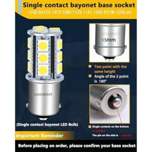 UNXMRFF Bombilla LED 1156 blanca superbrillante 1073 1003_2