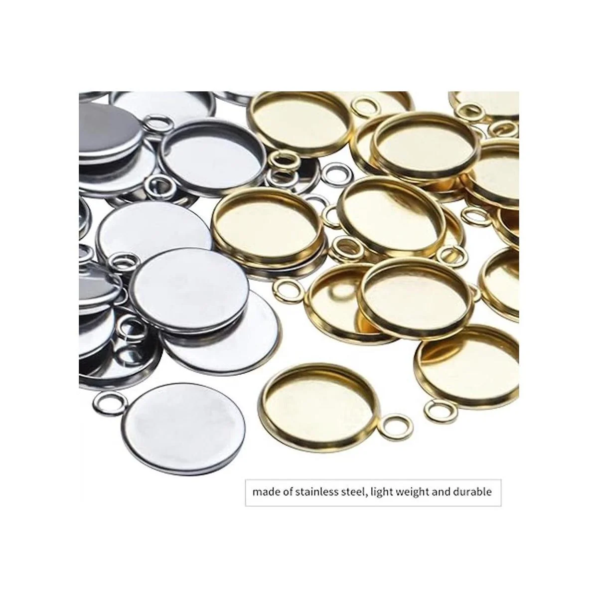 Bandejas colgantes 50 piezas de acero inoxidable bisel_4