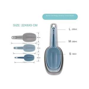 Juego de cucharas de hielo 3 en 1 recipientes de plástico_3