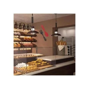 Jetec 2 piezas de tenedor grande y cuchara decoración de_6