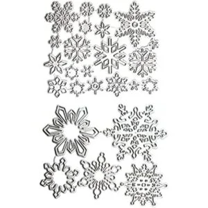 FAZHBARY 25 troqueles de copo de nieve de Navidad para_1