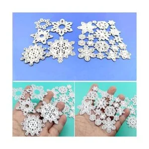 FAZHBARY 25 troqueles de copo de nieve de Navidad para_4