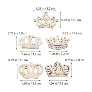 Samanter Rebanadas de madera con forma de corona 100_3