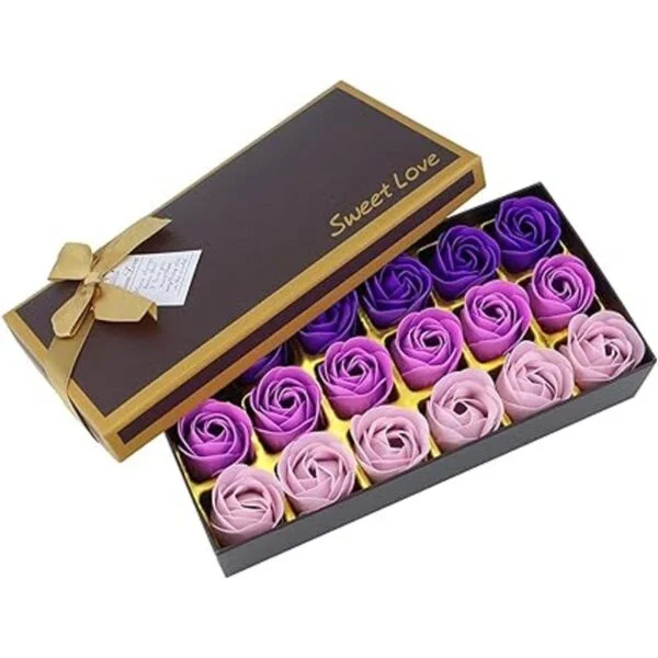 JIALEEY Jabón de baño con aroma floral pétalos de rosa_5