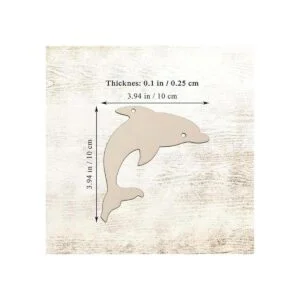 Adornos colgantes de madera en forma de delfín con agujero_2