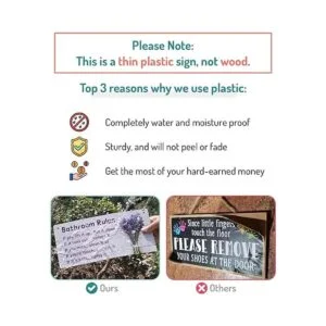 FunPlus Decoración de baño de lavanda letrero colgante de_3