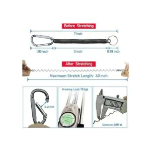 Nanaborn Llavero con cuerda de resorte para caña de_7