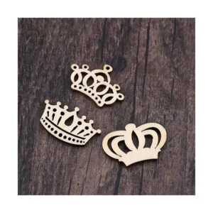 Samanter Rebanadas de madera con forma de corona 100_5