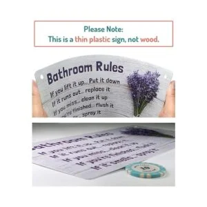 FunPlus Decoración de baño de lavanda letrero colgante de_4