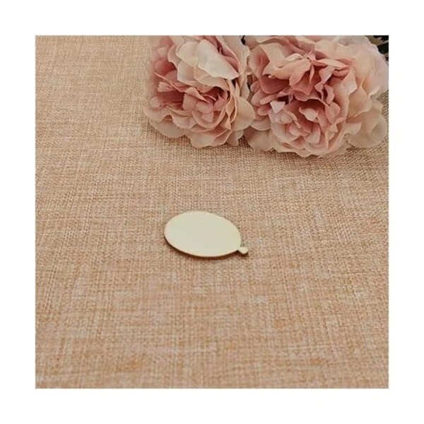 Creaides 50 piezas mini globos de madera DIY recortes de_4