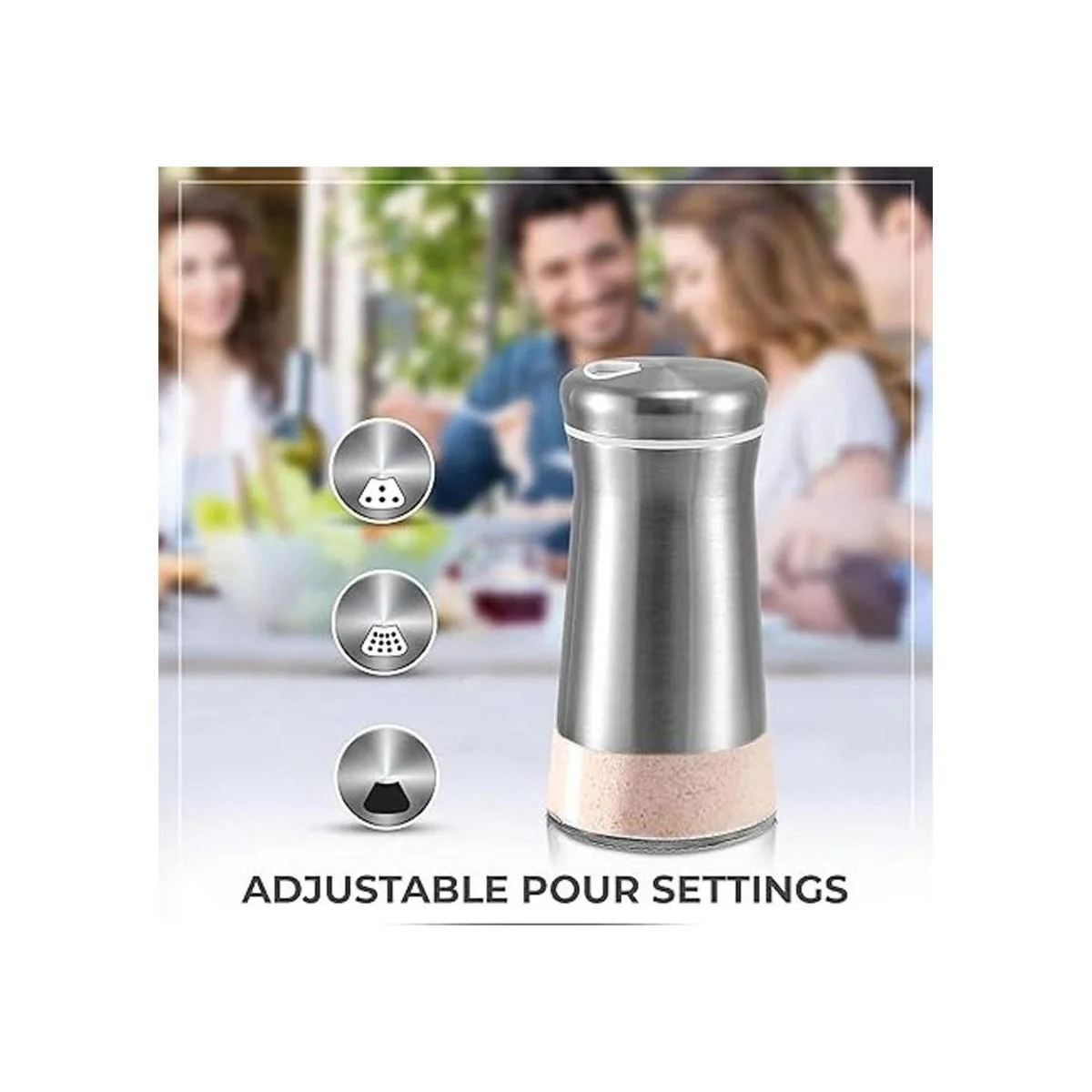 Salero o pimentero con agujeros ajustables Elegante_6