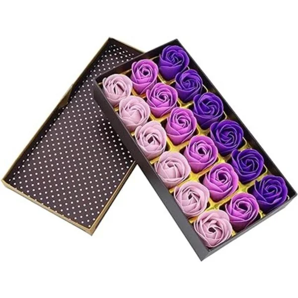 JIALEEY Jabón de baño con aroma floral pétalos de rosa_4