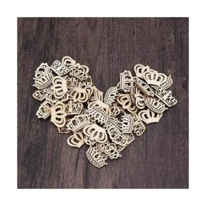 Samanter Rebanadas de madera con forma de corona 100_6