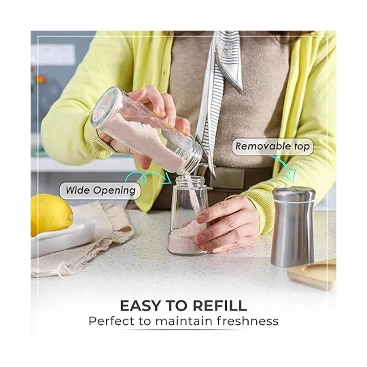 Salero o pimentero con agujeros ajustables Elegante_3