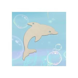 Adornos colgantes de madera en forma de delfín con agujero_6