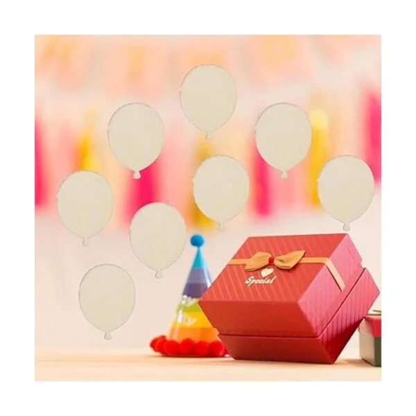 Creaides 50 piezas mini globos de madera DIY recortes de_7