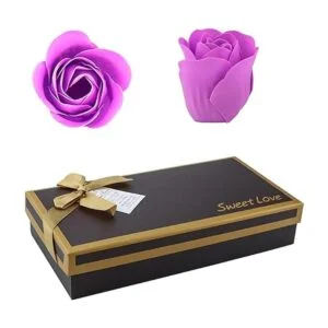 JIALEEY Jabón de baño con aroma floral pétalos de rosa_3