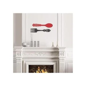 Jetec 2 piezas de tenedor grande y cuchara decoración de_4