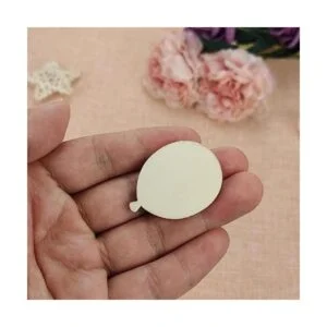 Creaides 50 piezas mini globos de madera DIY recortes de_5