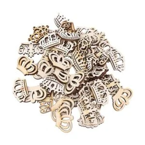 Samanter Rebanadas de madera con forma de corona 100_2