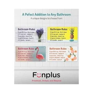 FunPlus Decoración de baño de lavanda letrero colgante de_6