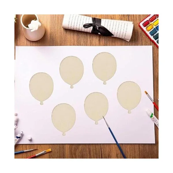 Creaides 50 piezas mini globos de madera DIY recortes de_6