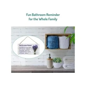 FunPlus Decoración de baño de lavanda letrero colgante de_5