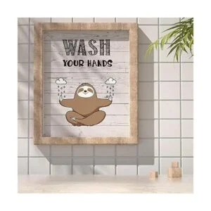 Divertido cartel para decoración de baño de perezosos_3