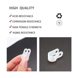 mankk 50PCS 12 pulgadas cuerda luz PStyle montaje clips_6