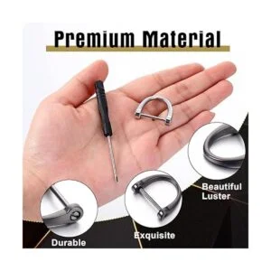 16 anillos en D con grillete de coche anillos con_3