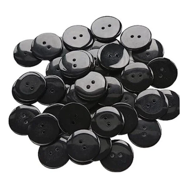 GANSSIA Botones de color negro de 1 pulgada 0.984 in_1