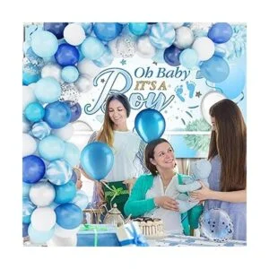 Amandir Kit de guirnalda de arco de globos azules 134_6