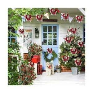 SIMISI RIBBON Lazo de arpillera rústica a cuadros de_6