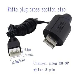 Blomiky Paquete de 2 cables de carga USB 9125 7.4 V 1.3 A_2