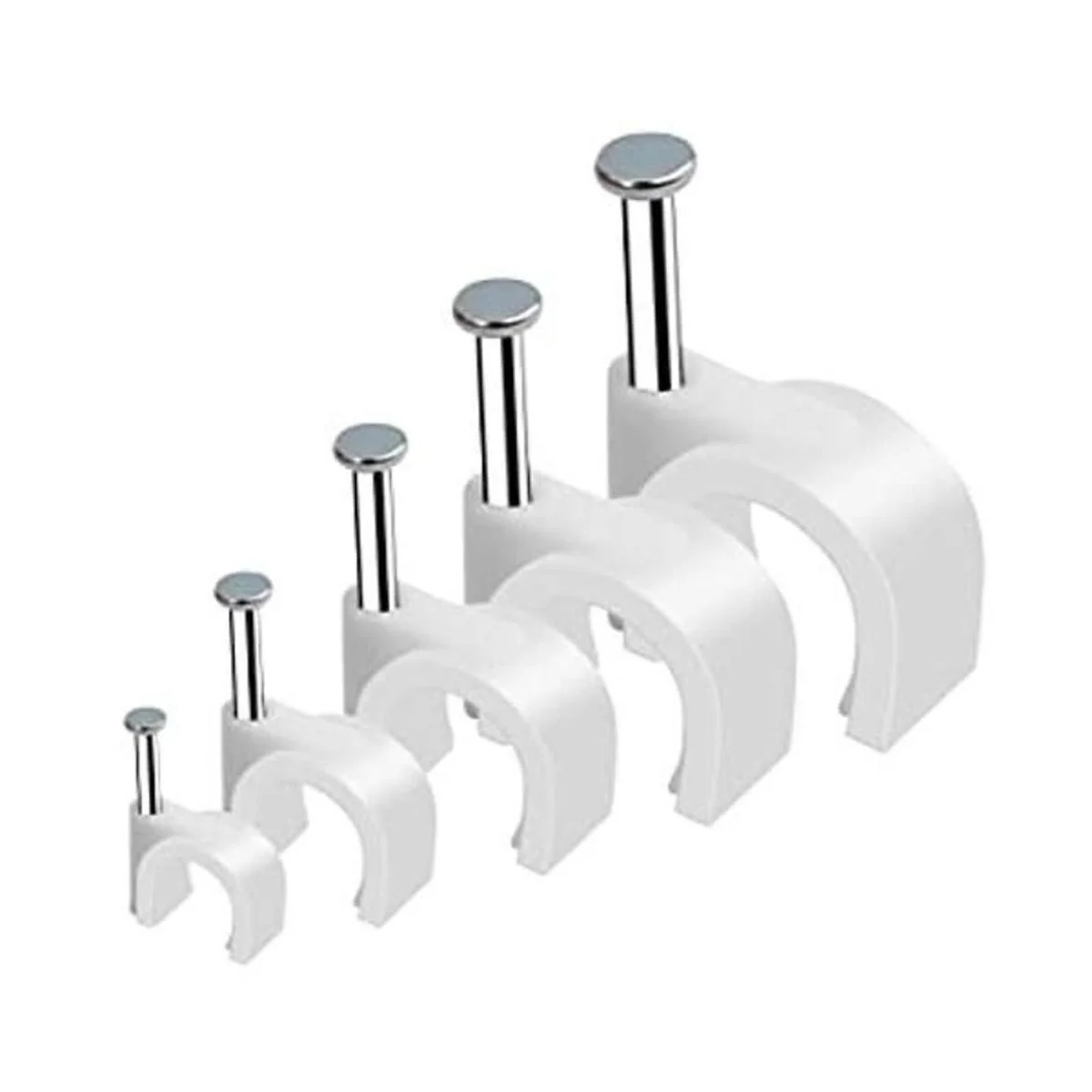 500 clips de cable con clavos de acero en clips de cable_1