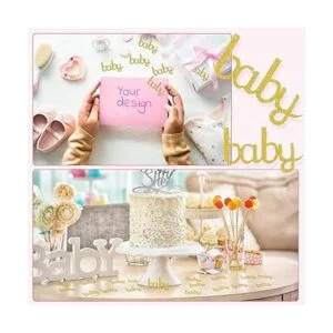 200 piezas de confeti dorado para bebé con acabado dorado_4