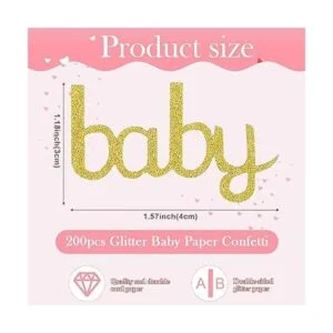 200 piezas de confeti dorado para bebé con acabado dorado_2
