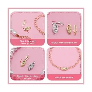 4 piezas de perlas de filigrana de cierre de collar de_3