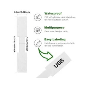 Etiquetas de cable autoadhesivas para cables 90 unidades_2