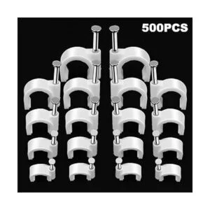 500 clips de cable con clavos de acero en clips de cable_2