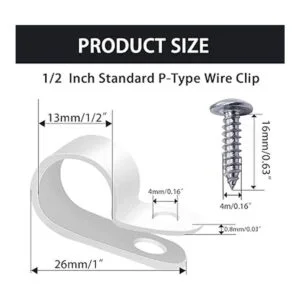 mankk 50PCS 12 pulgadas cuerda luz PStyle montaje clips_4