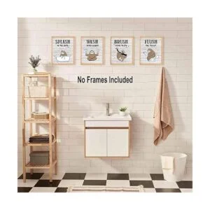 Divertido cartel para decoración de baño de perezosos_2